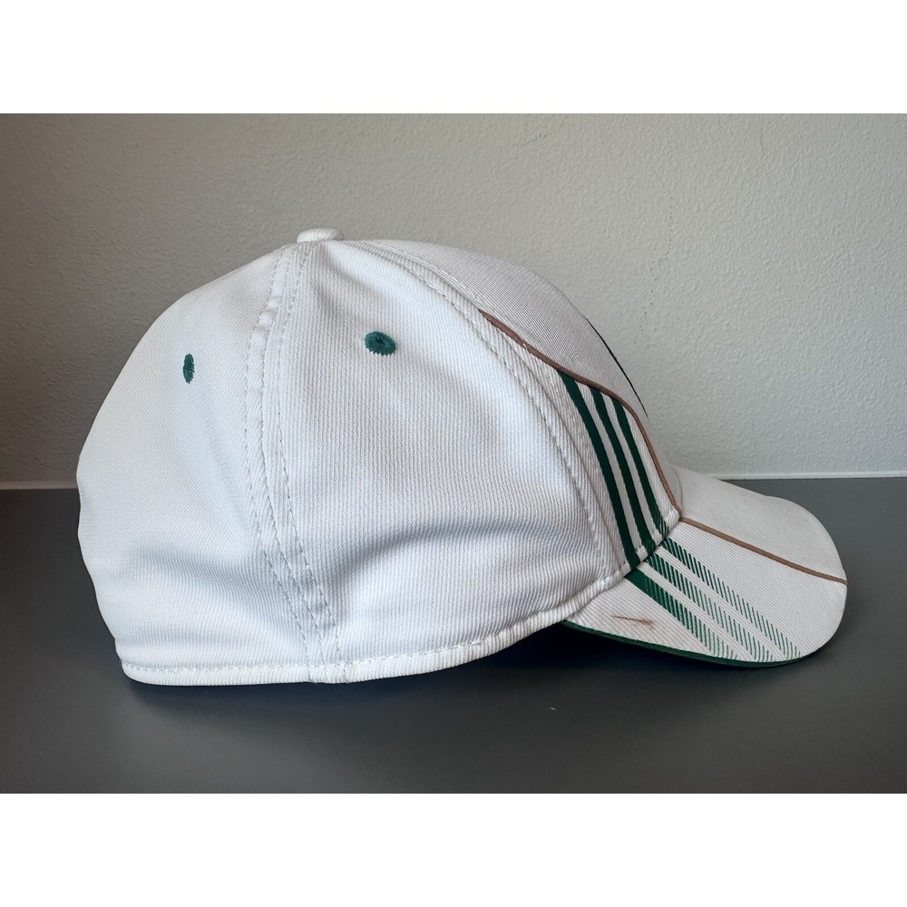 White Boston Celtics Hat Cap Fitted Mens OSFM  NBA Adidas Modern Active Wear - Picture 4 of 15